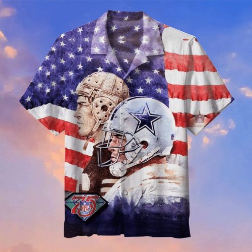 NFL Dallas Cowboys American Flag Hawaiian Shirt Aloha Shirt