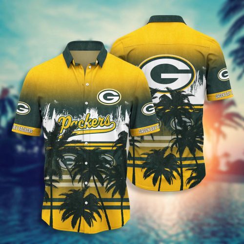 NFL Green Bay Packers Coconut Island Hawaiian shirt, short