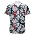 NFL Houston Texans White Red Parrot Hawaiian Shirt Aloha Shirt
