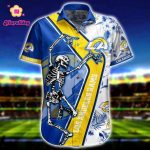 NFL Los Angeles Rams Skeleton Hot Trending Hawaiian Shirt Aloha Shirt