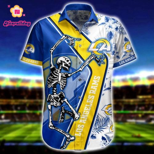 NFL Los Angeles Rams Skeleton Hot Trending Hawaiian Shirt Aloha Shirt