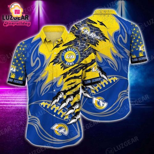 NFL Los Angeles Rams Style Vintage Summber Beach Hawaiian Shirt Aloha Shirt