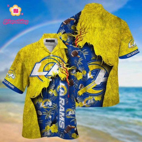 NFL Los Angeles Rams Tropical Best Gift For Fans Hawaiian Shirt Men & Women Aloha Shirt