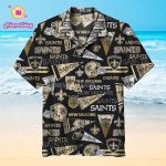 NFL New Orleans Saints Casual Hawaiian Shirt Short Sleeve
