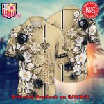 NFL NEW ORLEANS SAINTS FLOWER HAWAIIAN SHIRT AND TSHIRT FOR FANS NEW SUMMER ALOHA FOOTBALL SHIRTS