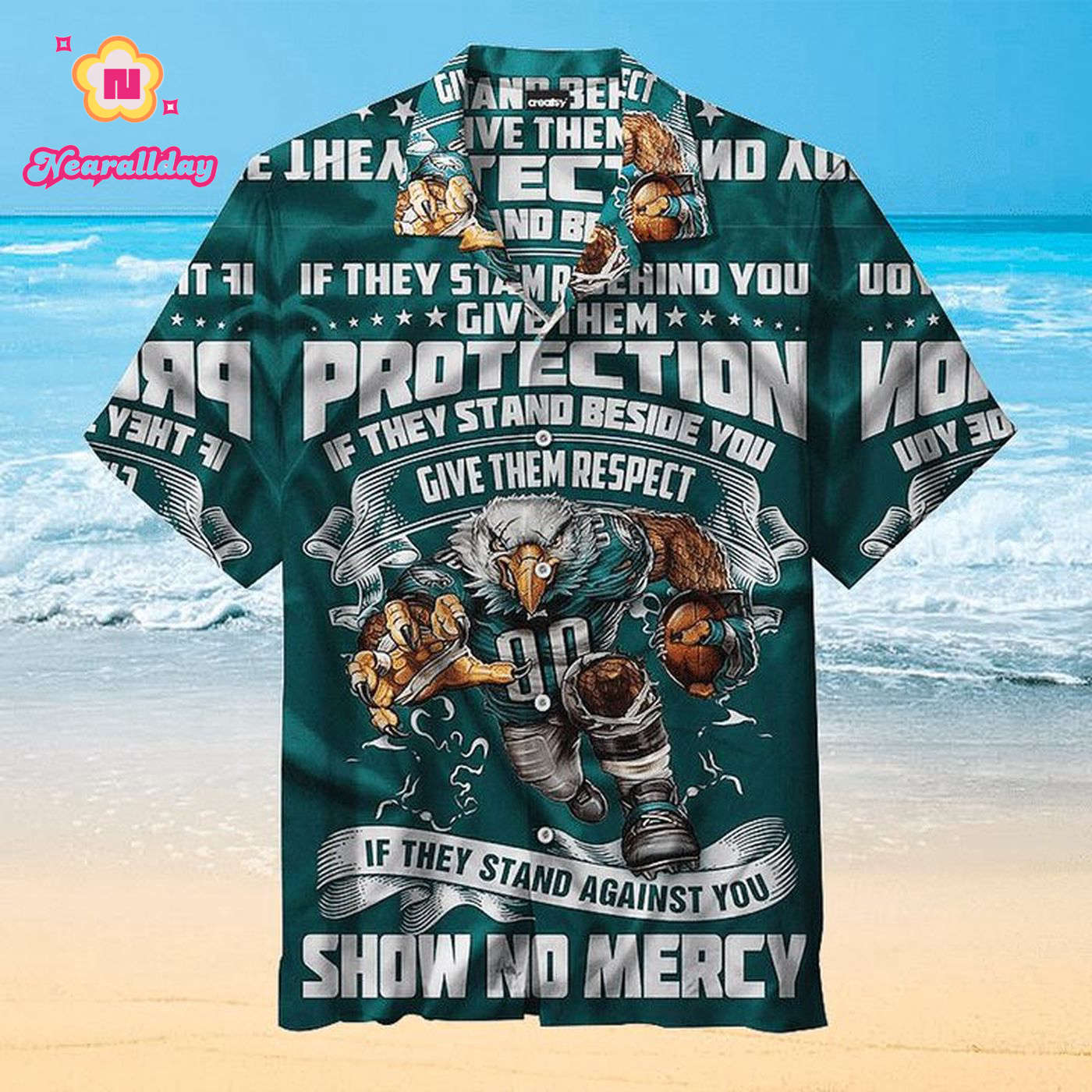 NFL Philadelphia Eagles Mascot Version Hawaiian Shirt V2 Aloha Shirt NFL Philadelphia Eagles Mascot Version Hawaiian Shirt V2 Aloha Shirt
