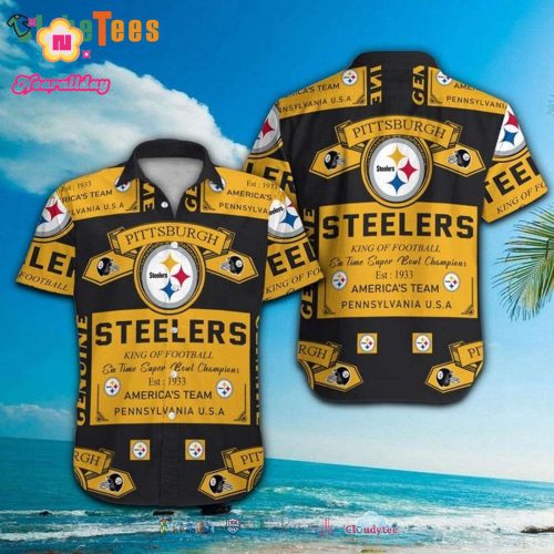 NFL Pittsburgh Steelers Logo King OF Football, Steelers Hawaiian Shirt  Perfect Gifts For Your Loved Ones