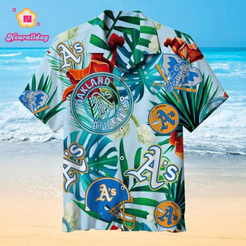 Oakland Athletics Vintage Hawaiian Shirt – Retro Baseball Print