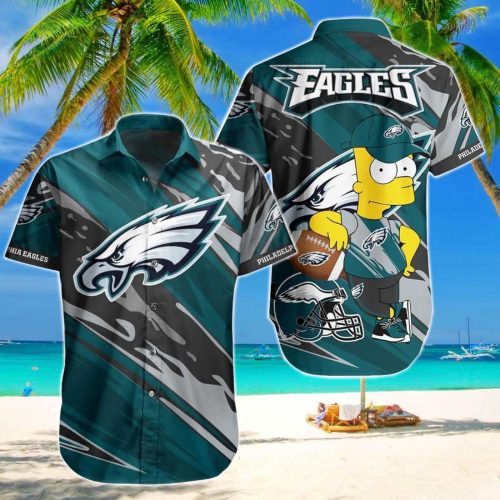 Philadelphia Eagles Bart Simpson Hawaiian Shirt, Gift for Fans