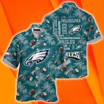 Philadelphia Eagles Coconut Pattern Hawaiian Shirt, Gift For Fans