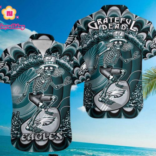 Philadelphia Eagles Grateful Dead Hawaiian Shirt