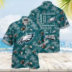 Philadelphia Eagles Hawaiian Shirt Coconut Trees Hawaiian Shirt