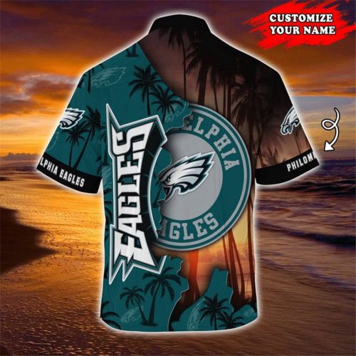 Philadelphia Eagles Hawaiian Shirt Customize Your Name