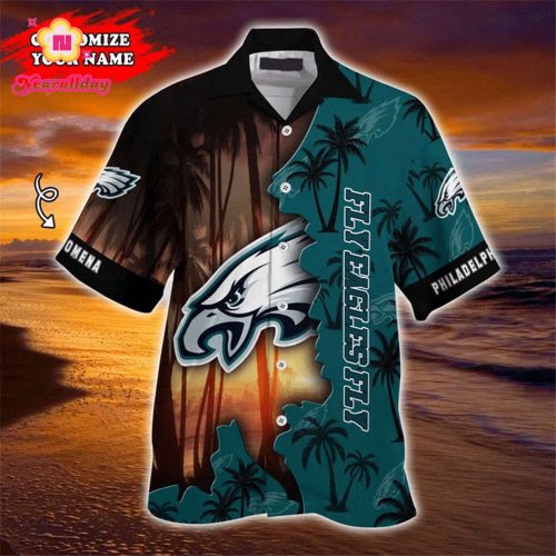 Philadelphia Eagles Hawaiian Shirt Customize Your Name