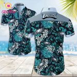 Philadelphia Eagles Hawaiian Shirt Eagles Tropical Forest Hawaiian Shirt