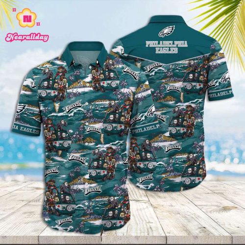 Philadelphia Eagles Hawaiian Shirt Killer Vacation Beach Hawaiian Shirt