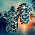 Philadelphia Eagles Hawaiian Shirt Palm Tree Pattern