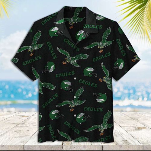 Philadelphia Eagles Hawaiian Shirt Retro Logo Eagles Hawaiian Shirt