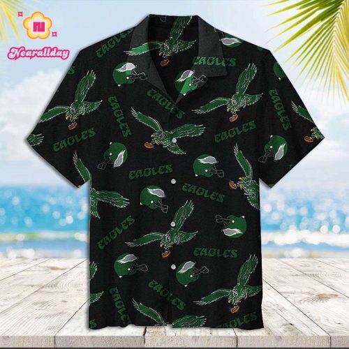 Philadelphia Eagles Hawaiian Shirt Retro Logo Eagles Hawaiian Shirt