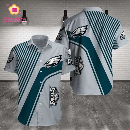 Philadelphia Eagles Hawaiian Shirts Pattern Stripe