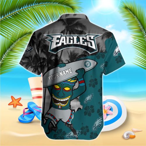 Philadelphia Eagles NFL Printed Hawaiian Shirt Custom Gift