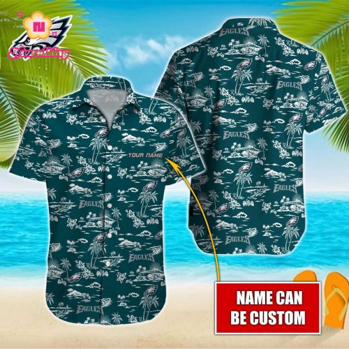Philadelphia Eagles NFL Printed Hawaiian Shirt Custom Gift