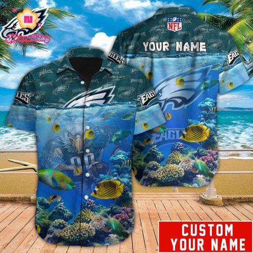 Philadelphia Eagles NFL Printed Hawaiian Shirt Custom Gift