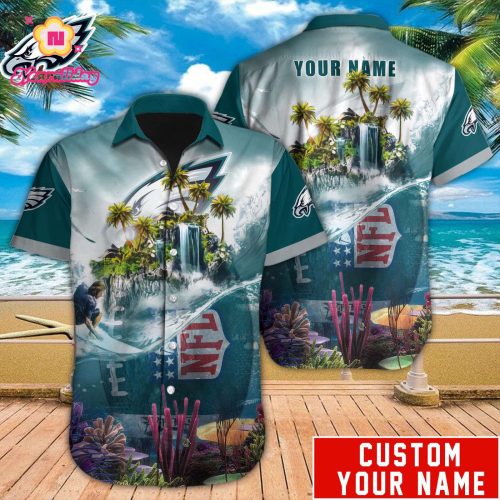 Philadelphia Eagles NFL Printed Hawaiian Shirt Custom Gift