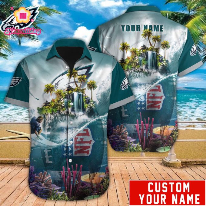 Philadelphia Eagles NFL Printed Hawaiian Shirt Custom Gift