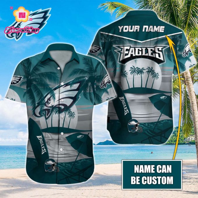 Philadelphia Eagles NFL Printed Hawaiian Shirt Custom Gift