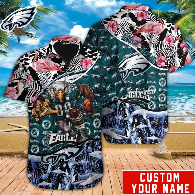Philadelphia Eagles NFL Printed Hawaiian Shirt Custom Gift