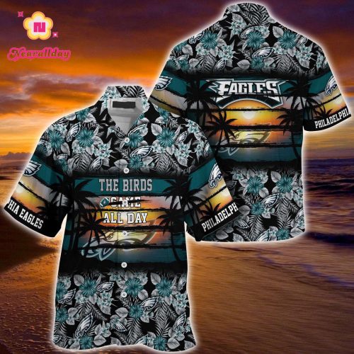 Philadelphia Eagles NFL Summer Hawaiian Shirt Floral Pattern