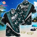 Philadelphia Eagles NFL Summer Hawaiian Shirt With Tropical Flower Pattern