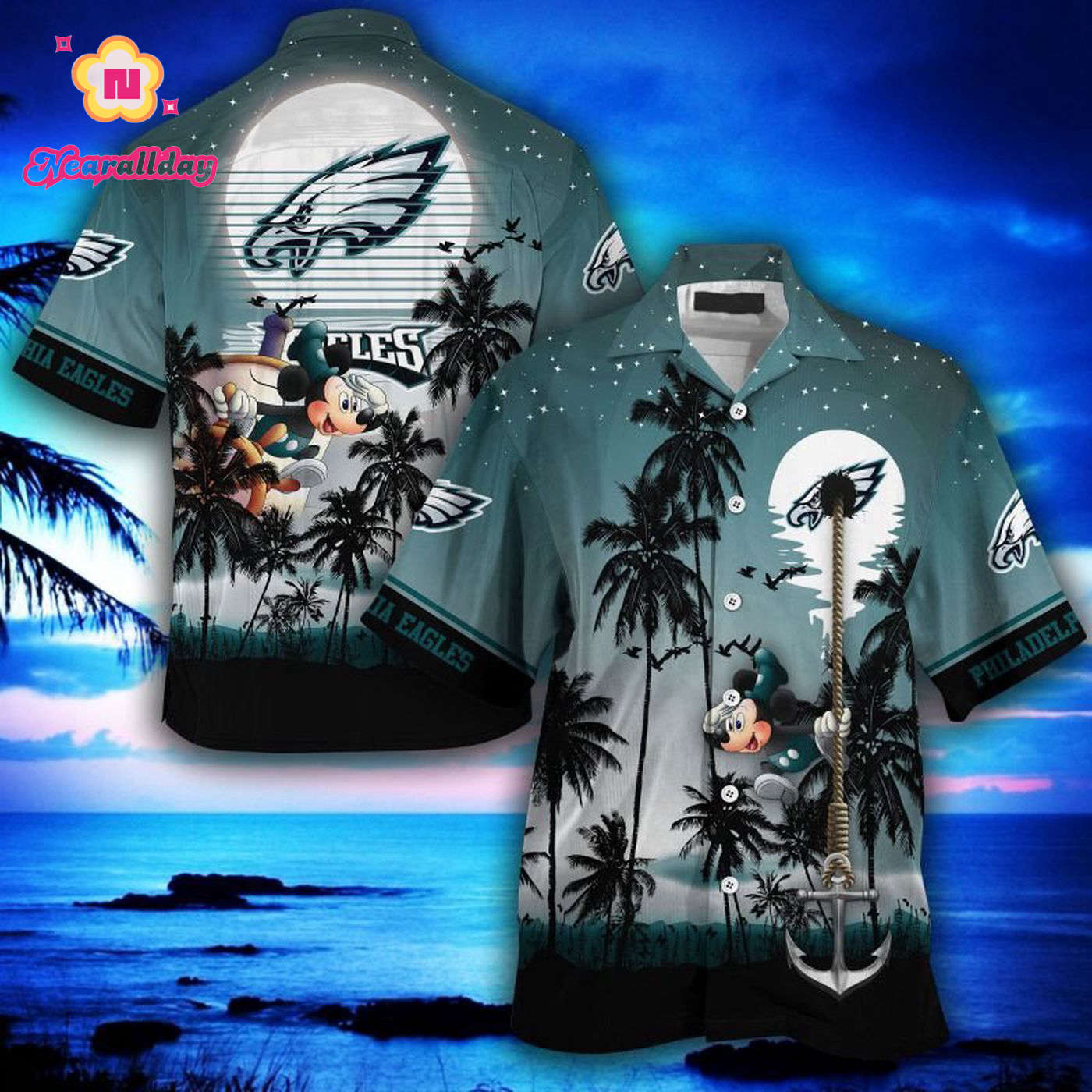 Philadelphia Eagles NFL Summer Hawaiian Shirt Philadelphia Eagles NFL Summer Hawaiian Shirt
