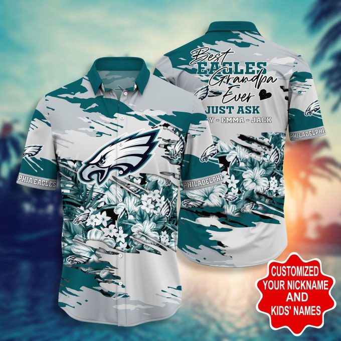 Philadelphia Eagles Pesonalized Hawaii Shirt Gift