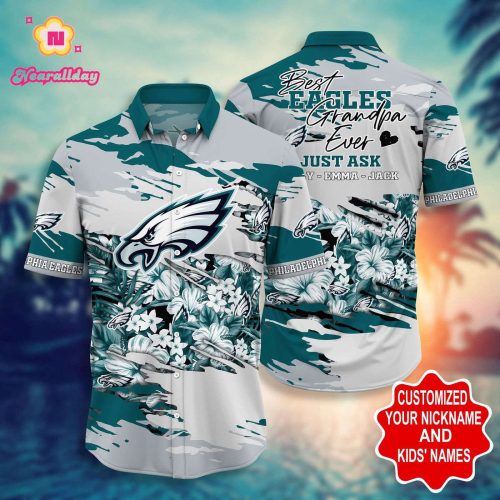Philadelphia Eagles Pesonalized Hawaii Shirt Gift