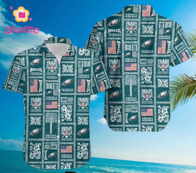 Philadelphia Eagles Summer Commemorative 2021 Hawaiian Shirt, Gift For Fans