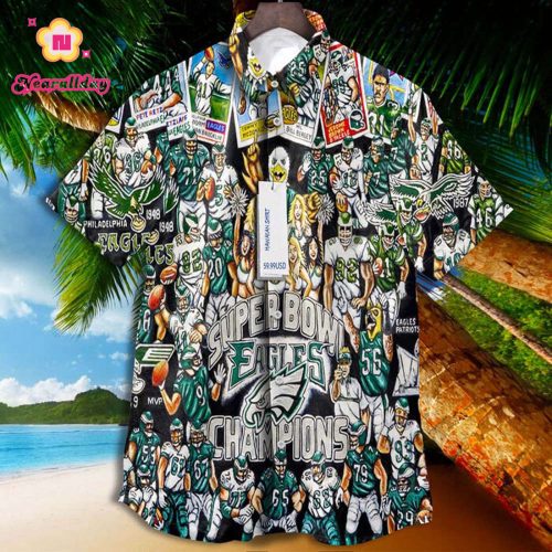 Philadelphia Eagles Vintage Aloha Hawaiian Shirt