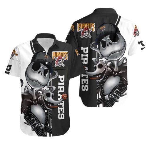 Pittsburgh Pirates Jack Skellington and Zero Hawaiian Shirt – Official MLB Licensed Merchandise