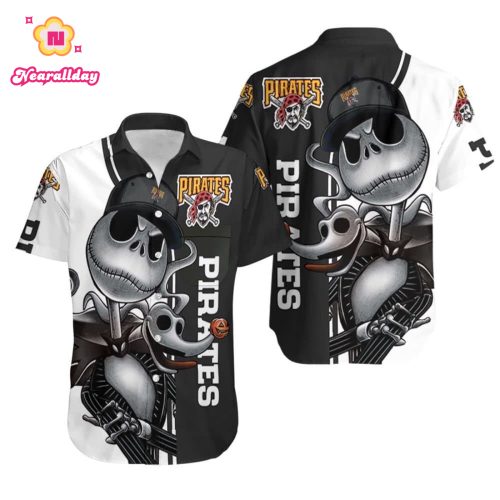 Pittsburgh Pirates Jack Skellington and Zero Hawaiian Shirt – Official MLB Licensed Merchandise