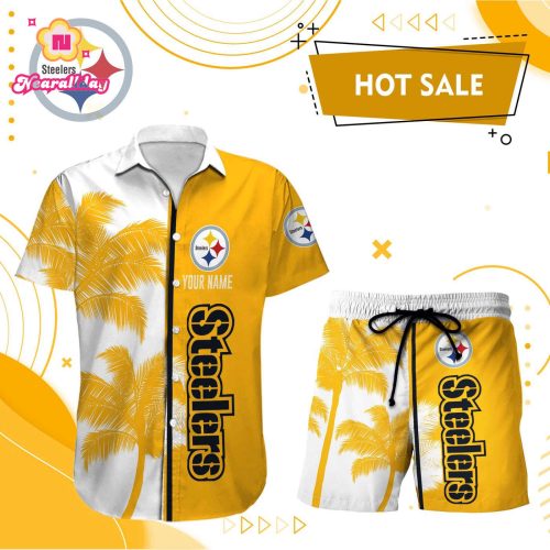 Pittsburgh Steelers Hawaii Shirt Men Short Custom  NFL Gift