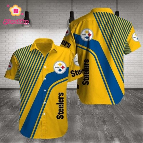 Pittsburgh Steelers Hawaiian Shirts Pattern Stripe