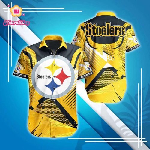Pittsburgh Steelers NFL Hawaiian Shirt And Short Summer, Short Sleeve Button Down Shirt Perfect Gift For Big Fans