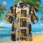 Pittsburgh Steelers Short Sleeve Button Up Tropical Aloha Hawaiian Shirt Set for Men Women Kids Gift