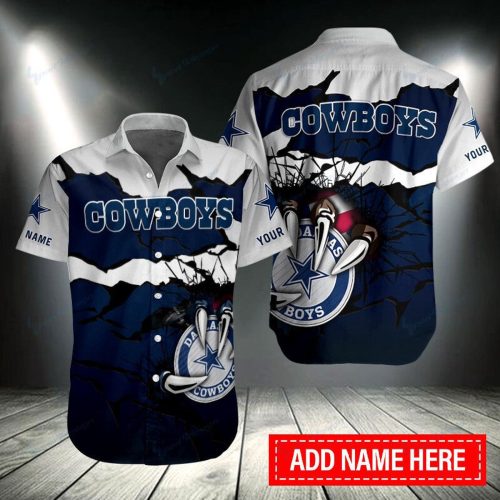 Premium Quality Personalized Dallas Cowboys Monter 3D Hawaiian Shirt