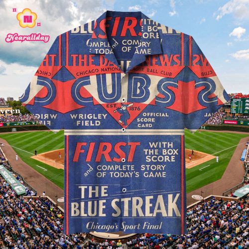 Vintage Chicago Cubs Hawaiian Shirt – Retro MLB Fan Apparel