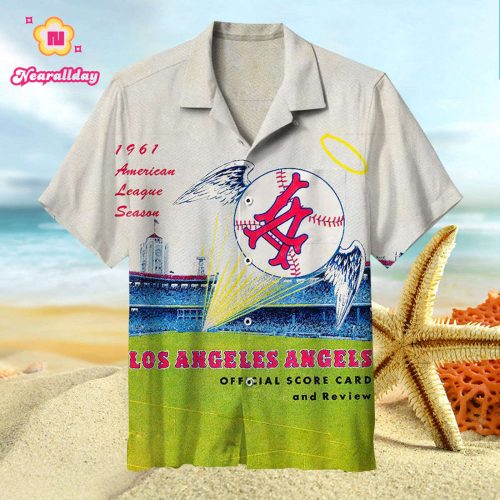 Vintage Los Angeles Angels Hawaiian Shirt – Retro Baseball Style