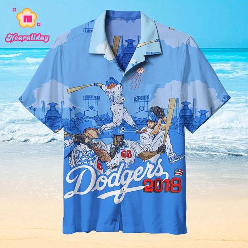 Vintage Los Angeles Dodgers Hawaiian Shirt – Retro MLB Baseball Fan Gear