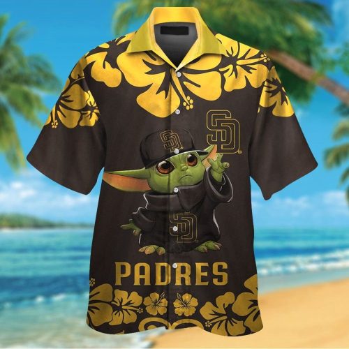 San Diego Padres Baby Yoda Hawaiian Shirt Set – Men Women Kids