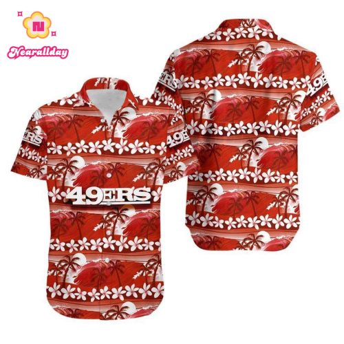 San Francisco 49ers Coconut Trees NFL Gift For Fan Hawaii Shirt and Sh